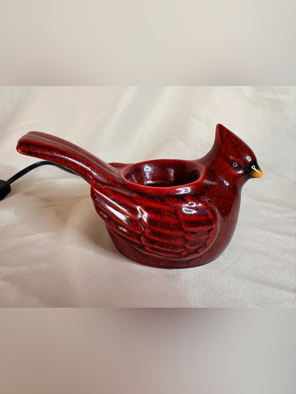 Scentsy Red Cardinal Element Wax Warmer Bird Figurine Electric Fragrance Melter